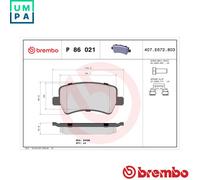 Brake pads P 86 021X BREMBO for VOLVO LAND ROVER
