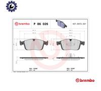 Brake pads P 86 026 BREMBO for VOLVO XC60 I SUV XC60 I VAN