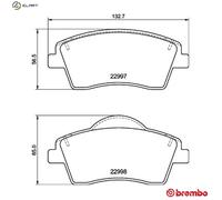 Brake pads P 86 033 BREMBO for VOLVO LYNK & CO