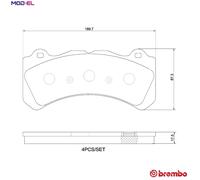 BRAKE PAD SET DISC BRAKE P 86 034 FOR VOLVO B 4204 T43 2.0L 4cyl V60 I