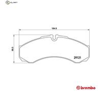 Brembo Brake Pad Set PA6017 (P A6 017) Front/Rear - Fits Iveco Daily