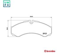 Brembo PA6021 Front Disc Brake Pad - Set of 4