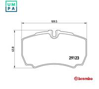 Brake pads P A6 023 BREMBO for IVECO DAILY IV Bus DAILY III Platform/Chassis