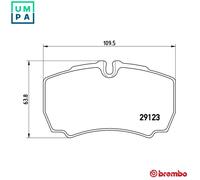Brake pads P A6 023 BREMBO for IVECO DAILY IV Bus DAILY III Platform/Chassis