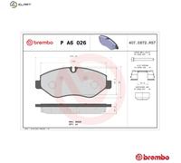 Brembo Brake Pad Set Front With Caliper Screws 67mm Height Fits Iveco Daily