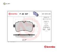 BREMBO P A6 027 Brake pad set