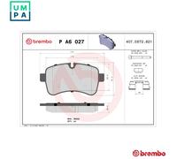 BREMBO P A6 027 Brake pad set