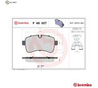 BREMBO P A6 027 Brake pad set