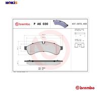 Brake Pads Set Rear PA6030 Brembo 42555633 425556633 500055652 504232820 29231