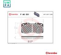 Brake pads P A6 031 BREMBO for IVECO DAILY IV Platform/Chassis DAILY IV Van