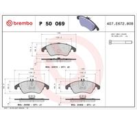 BRAKE PAD SET, DISC BRAKE P50069X