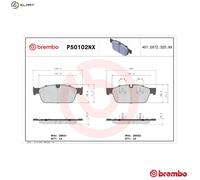 BRAKE PAD SET DISC BRAKE P50102NX FOR MERCEDES-BENZ OM 651.960 2.1L 4cyl GLE GLE