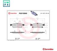 BRAKE PAD SET DISC BRAKE P50109NX FOR MERCEDES-BENZ OM 651.960 2.1L 4cyl GLE GLE