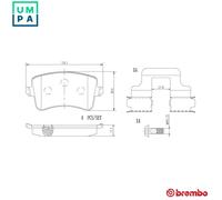 BREMBO P85100NX Brake pad set