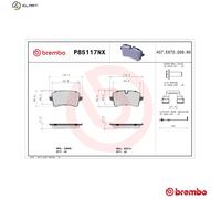BREMBO DISC BRAKE BRAKE PAD SET P85117NX FOR AUDI