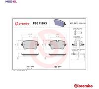 BREMBO P85118NX Brake pad set