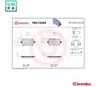 BRAKE PAD SET DISC BRAKE P85150NX FOR AUDI A6/Allroad/C7 A7/Sportback PORSCHE