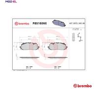 BREMBO P85165NX Brake pad set