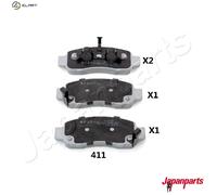 BRAKE PAD SET DISC BRAKE PA-411AF FOR HONDA ECA1 1.0L 3cyl INSIGHT