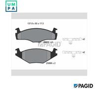 PAGID T0388N Brake pad set