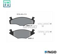PAGID T0388N Brake pad set