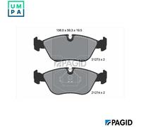 PAGID T1078N Brake pad set