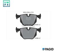 BRAKE PAD SET DISC BRAKE T1117N FOR ALPINA BMW 3/E8/X5/E5/E46/Convertible/E9