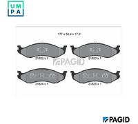 PAGID T1132N Brake pad set