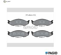 PAGID T1132N Brake pad set
