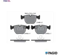 PAGID T1136N Brake pad set