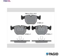 PAGID T1136N Brake pad set