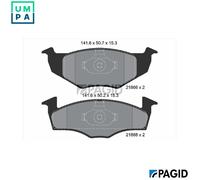 PAGID T1143N Brake pad set