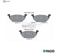 PAGID T1163N Brake pad set