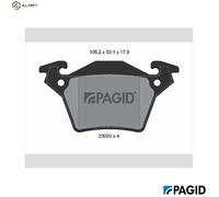 PAGID T1169N Brake pad set
