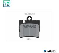 BRAKE PAD SET DISC BRAKE T1175N FOR MERCEDES-BENZ OM 613.960 3.2L 6cyl S-CLASS