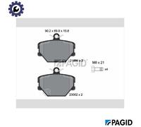 BRAKE PAD SET DISC BRAKE T1176N FOR SMART M132.930/910 1.0L M160.910 0.6L 3cyl