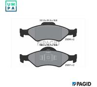 PAGID T1192N Brake pad set
