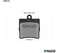 PAGID T1198N Brake pad set