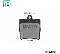 PAGID T1198N Brake pad set