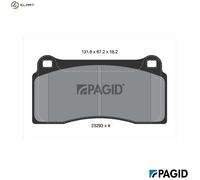 PAGID T1201N Brake pad set