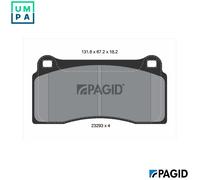 PAGID T1201N Brake pad set