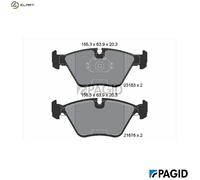 BRAKE PAD SET DISC BRAKE T1202N FOR WIESMANN MG ZT- BMW 3/X/E8/E46/Convertible