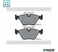 BRAKE PAD SET DISC BRAKE T1202N FOR WIESMANN MG ZT- BMW 3/X/E8/E46/Convertible