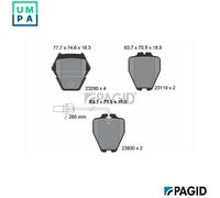 PAGID T1205N Brake pad set