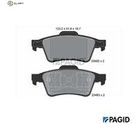 BRAKE PAD SET DISC BRAKE T1215N FOR RENAULT LAGUNA/II/Grandtour ESPACE/IV VEL