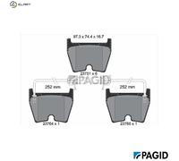 PAGID T1222N Brake pad set