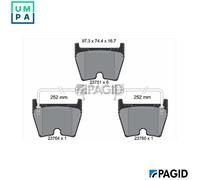 BRAKE PAD SET DISC BRAKE T1222N FOR VW LAMBORGHINI AUDI BKL/BRK/AYT 3.2L 6cyl