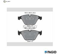PAGID T1230N Brake pad set