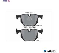 BRAKE PAD SET DISC BRAKE T1237N FOR BMW M57D30 M54B30 N52B30BF/A 3.0L 6cyl 3.6L