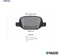 PAGID T1240N Brake pad set